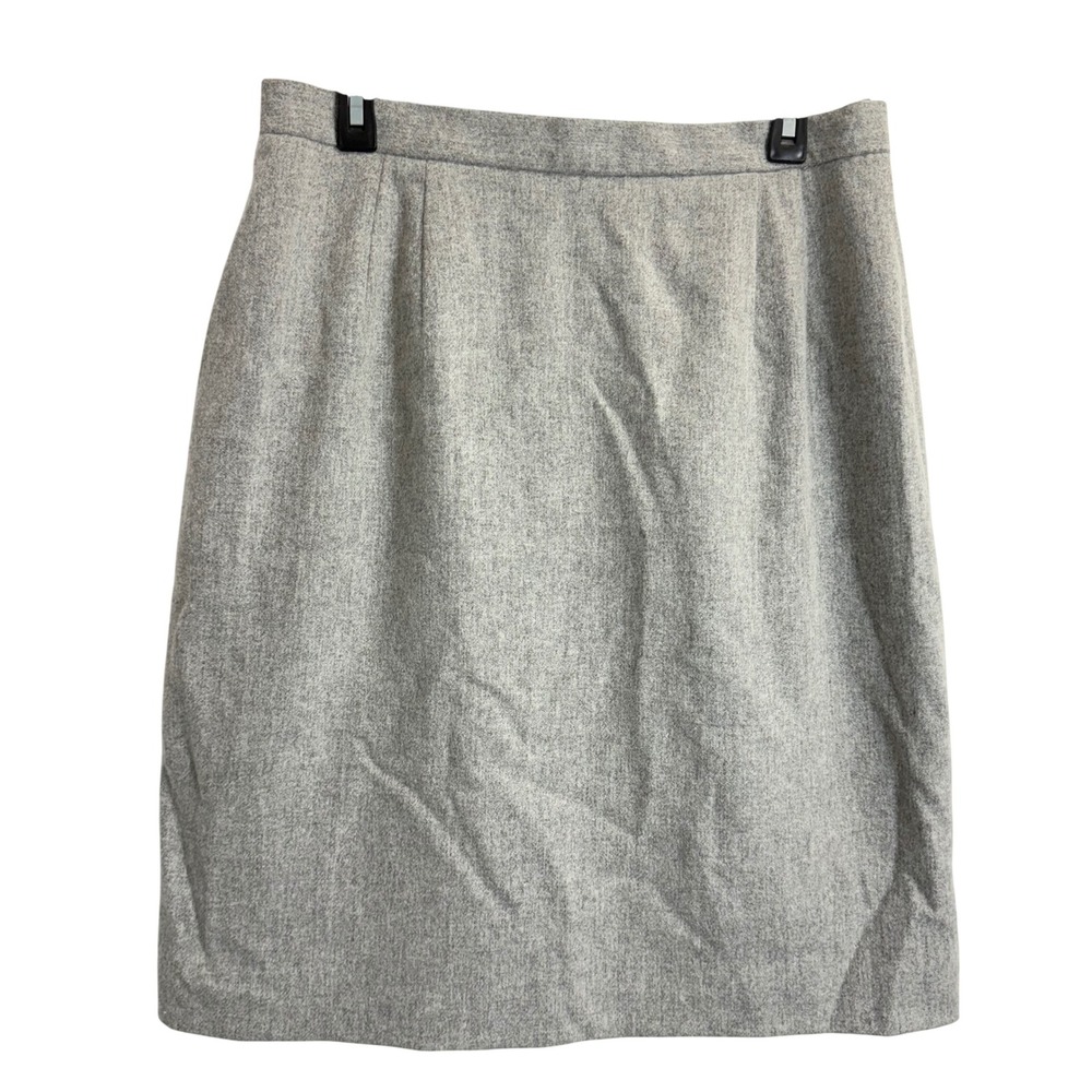 Worthington Vintage Wool Blend Pencil Skirt Heather Gray Size 18 Office Wear